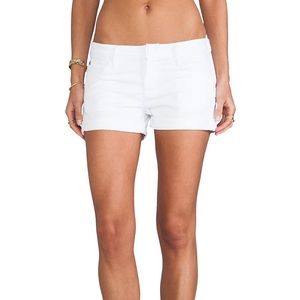 HUDSON Hampton Cuffed Short Shorts in White